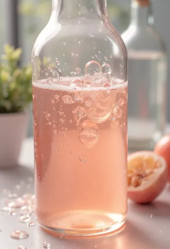 Винско сирће у стакленој чинији, окружено црвеним и белим грожђем, широм и мајком сирћета у флаши