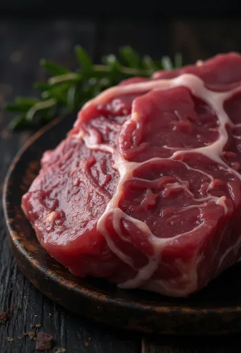 Комади свежег јелењег меса са клеком, рузмарином и белим луком