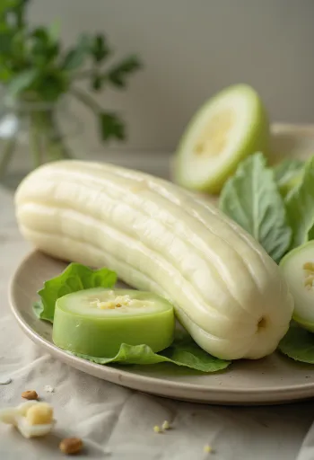 Свежа тиква на дасци за сечење, пресечена на пола, са светлом унутрашњошћу