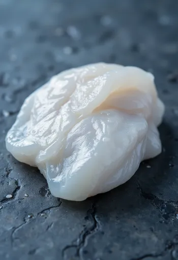 Свеж филе бакалара са лимуном, першуном и морском сољу на дрвеној дасци