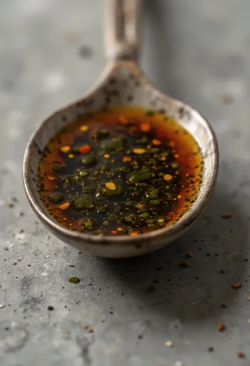 Бундевино уље у тамној флаши и чинијици на светлој позадини