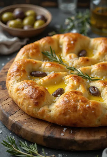 Пица Фокача са сољу и маслиновим уљем из Лигурије