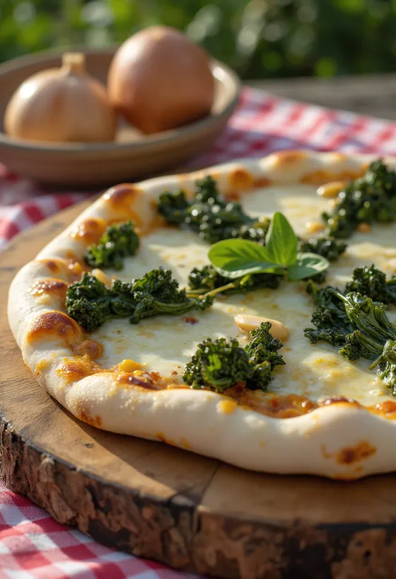 Pizza al Cavolo Nero са лиснатим кељом и сиром