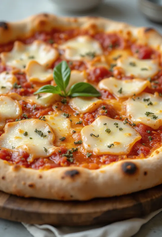 Pizza al Grana Padano са сиром и босиљком