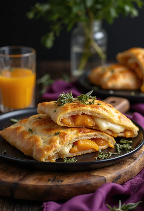 Свеже печена калцона са бундевом