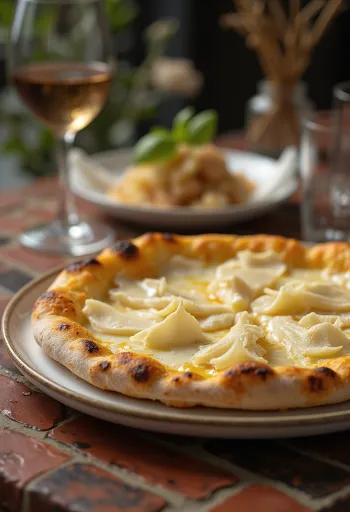 Pizza al Tartufo Bianco са белим тартуфима и сиревима