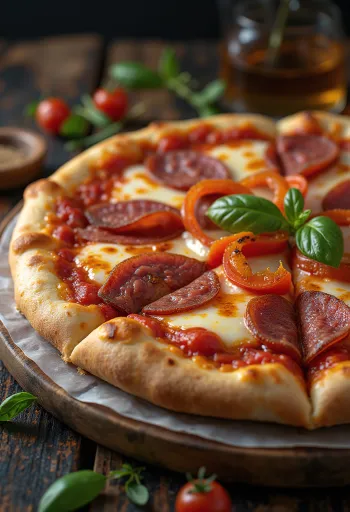 Pizza alla Campagnola са саламом и поврћем