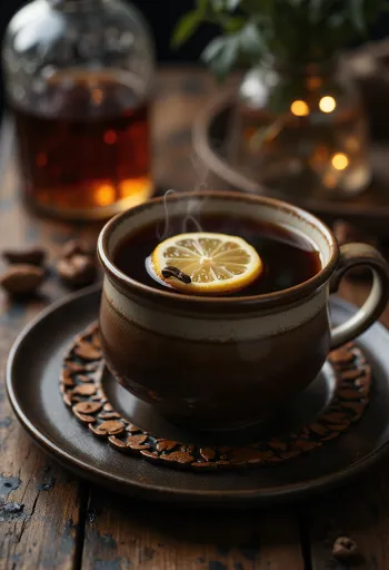 Чај са румом послужен у чаши