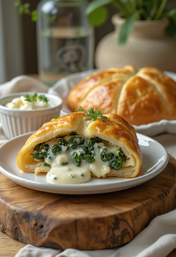 Свеже печени калцоне са павлаком и спанаћем