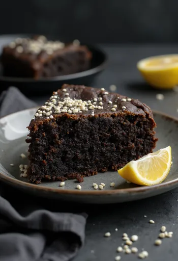 Кето торта од мака сервирана