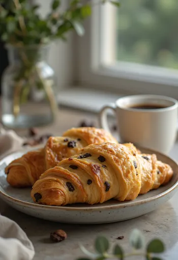 Кроасан без шећера сервиран