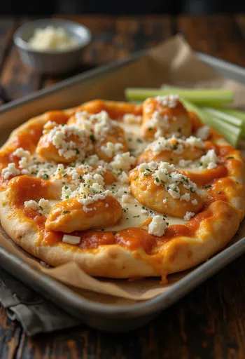 Buffalo chicken pizza са љутом пилетином и плавим сиром