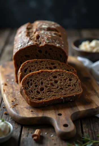 Свеже печен Pumpernickel ражани хлеб