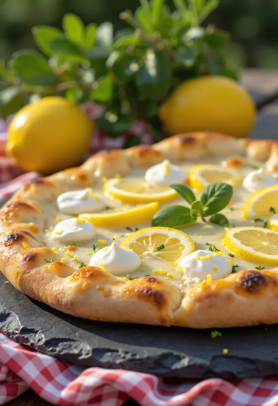 Pizza al Limone сервирана