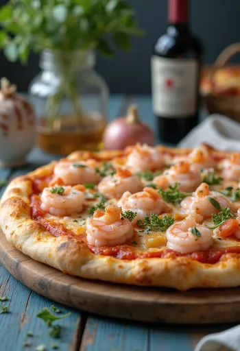 Фрути ди Маре пица са туњевином сервирана