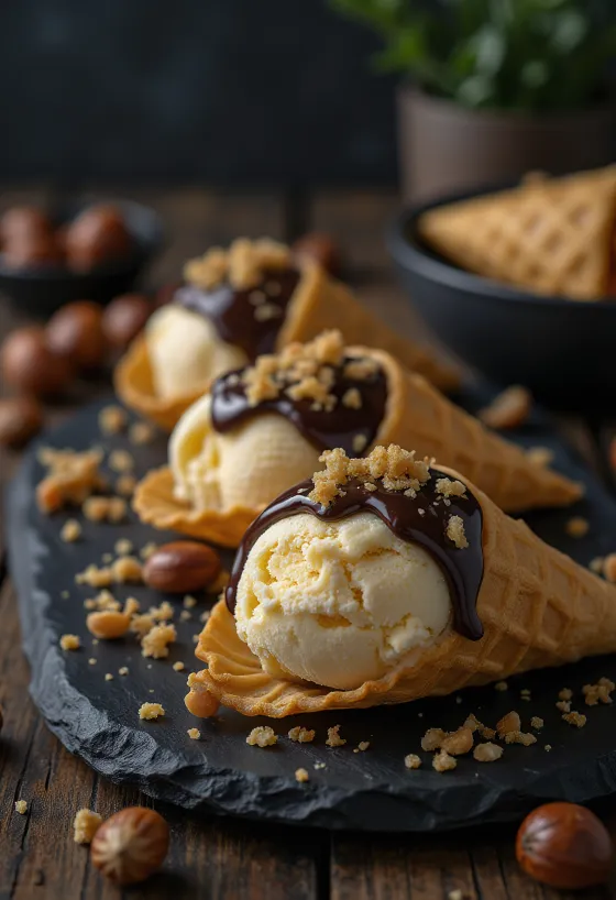 Cornetto лешник сладолед сервиран
