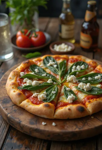 Pizza ai Caprini са козјим сиром и спанаћем