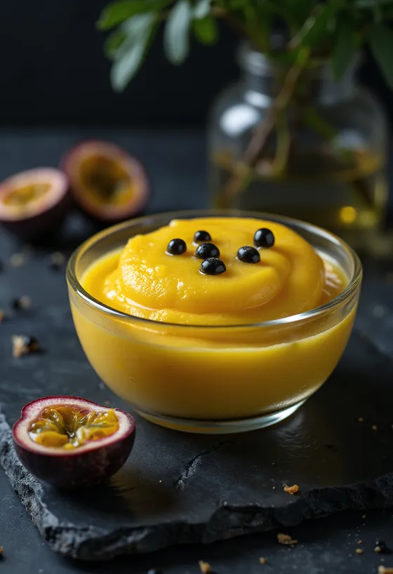 Парфе од маракује сервиран