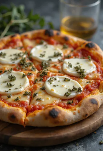 Pizza ai Formaggi di Capra са козјим сиревима и моцарелом