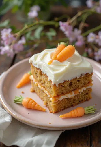 Ускршња торта од шаргарепе са фондан декорацијом у облику шаргарепе