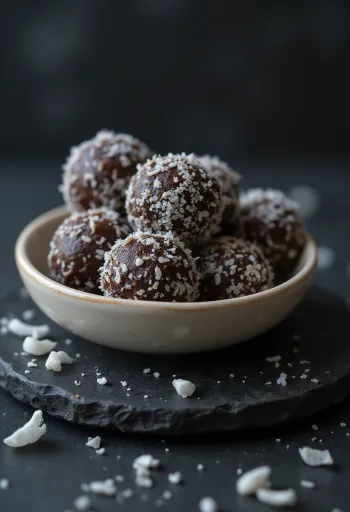 Куглице са какаом и кокосом сервиране