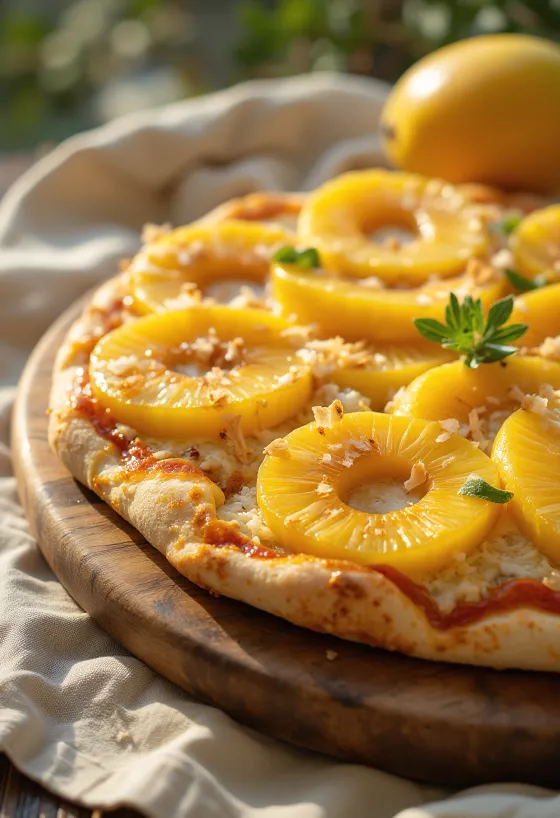 Pizza ai Frutti Tropicali са тропским воћем и рикотом